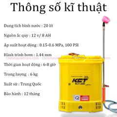 Bình Xịt Điện KCT 20 D