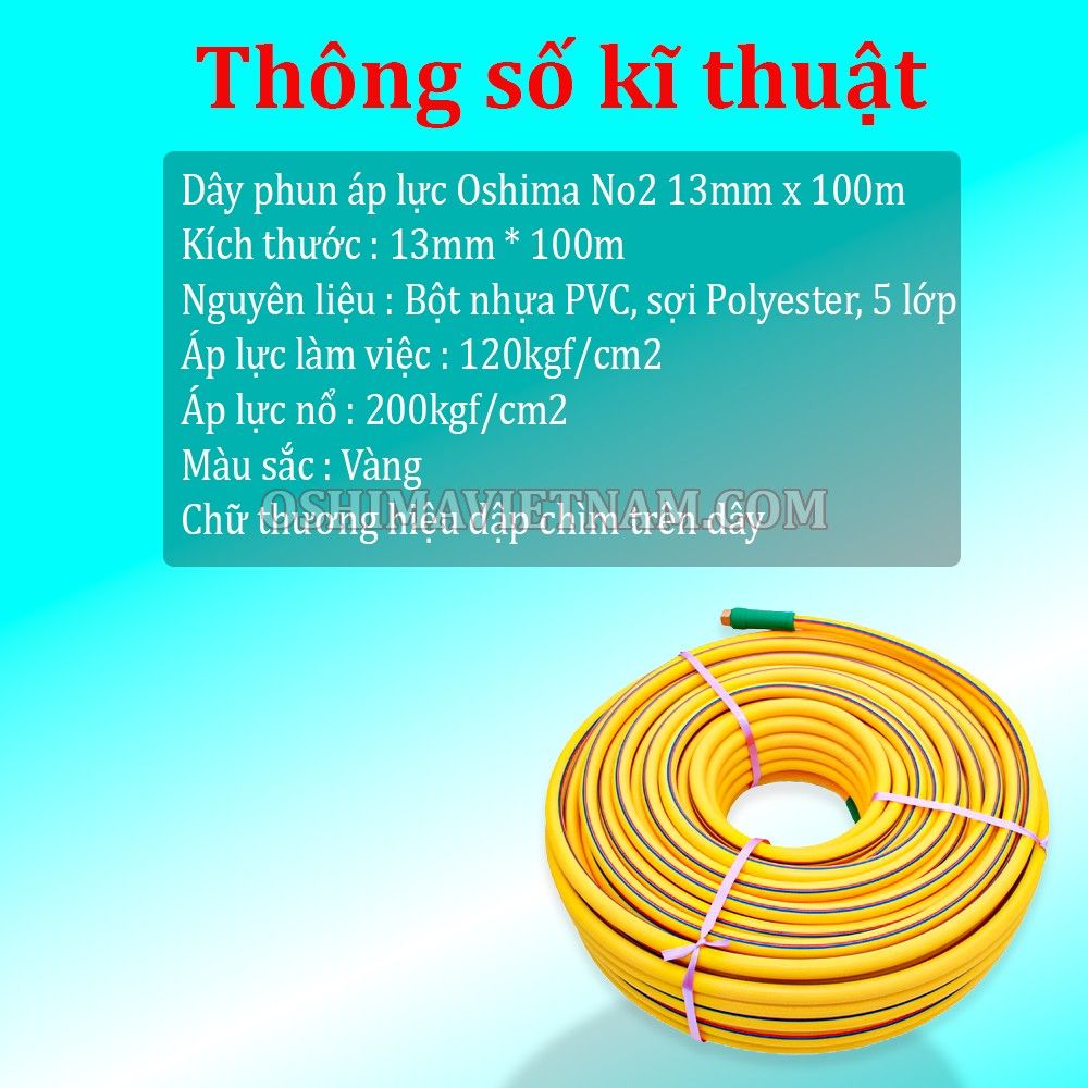 Dây phun áp lực Oshima NO 2 13mm x 100m