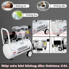 Máy nén khí không dầu Oshima 24L