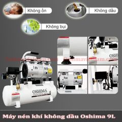 Máy nén khí không dầu Oshima 9L