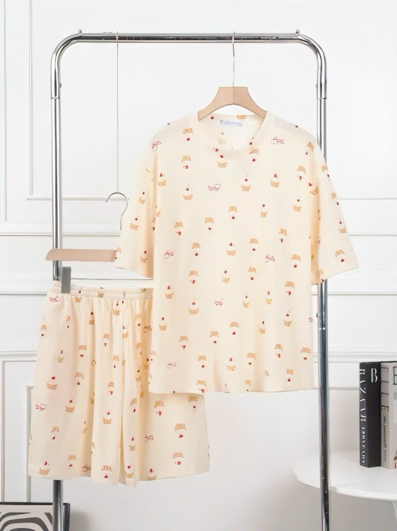 Bộ thun mặc nhà ngắn tay Form Unisex