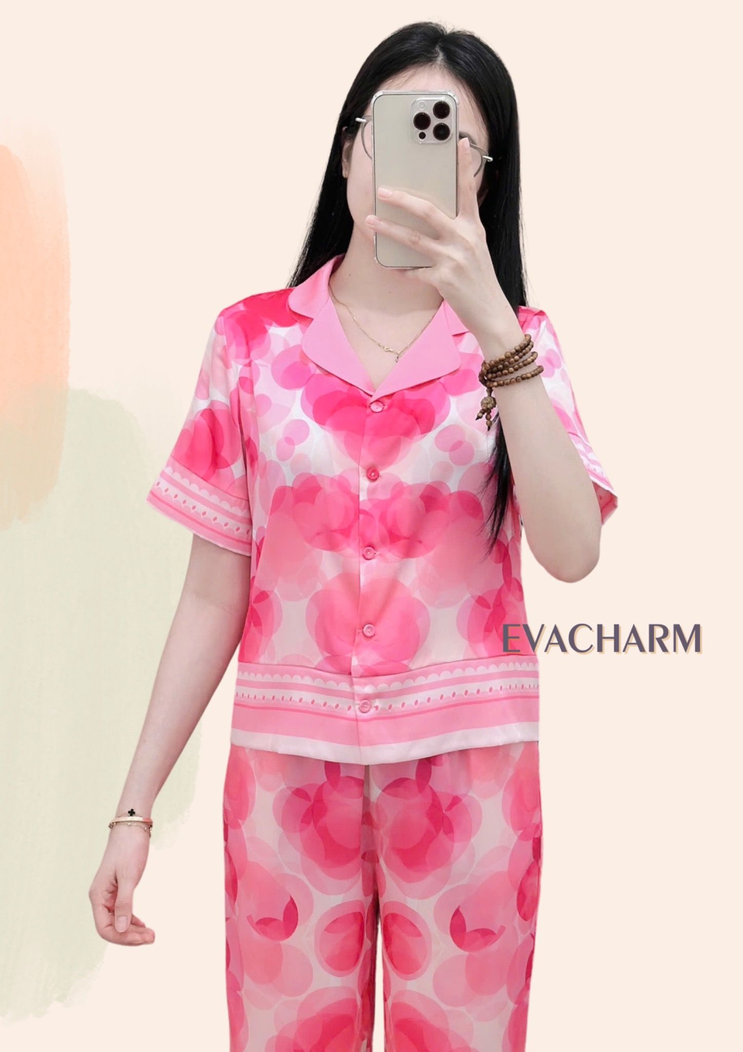 Bộ lụa Pháp tay ngắn quần dài