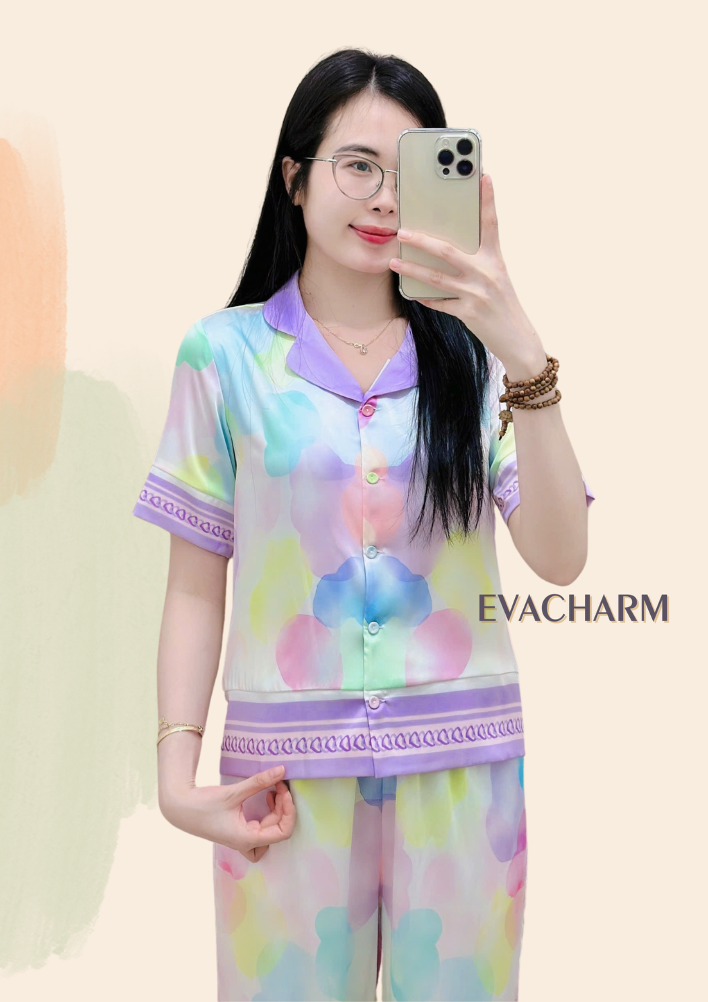 Bộ lụa Pháp tay ngắn quần dài