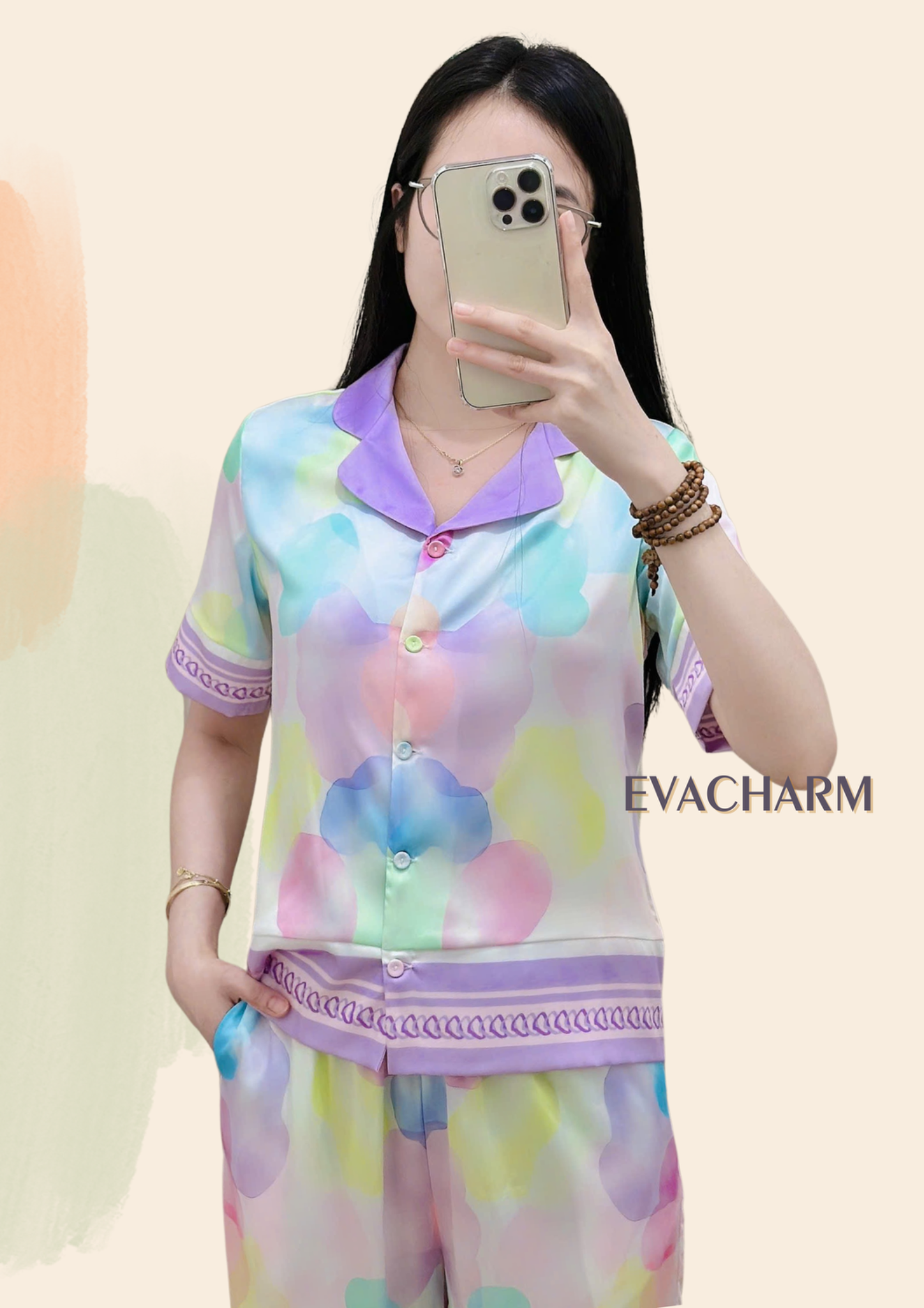Bộ lụa Pháp tay ngắn quần dài