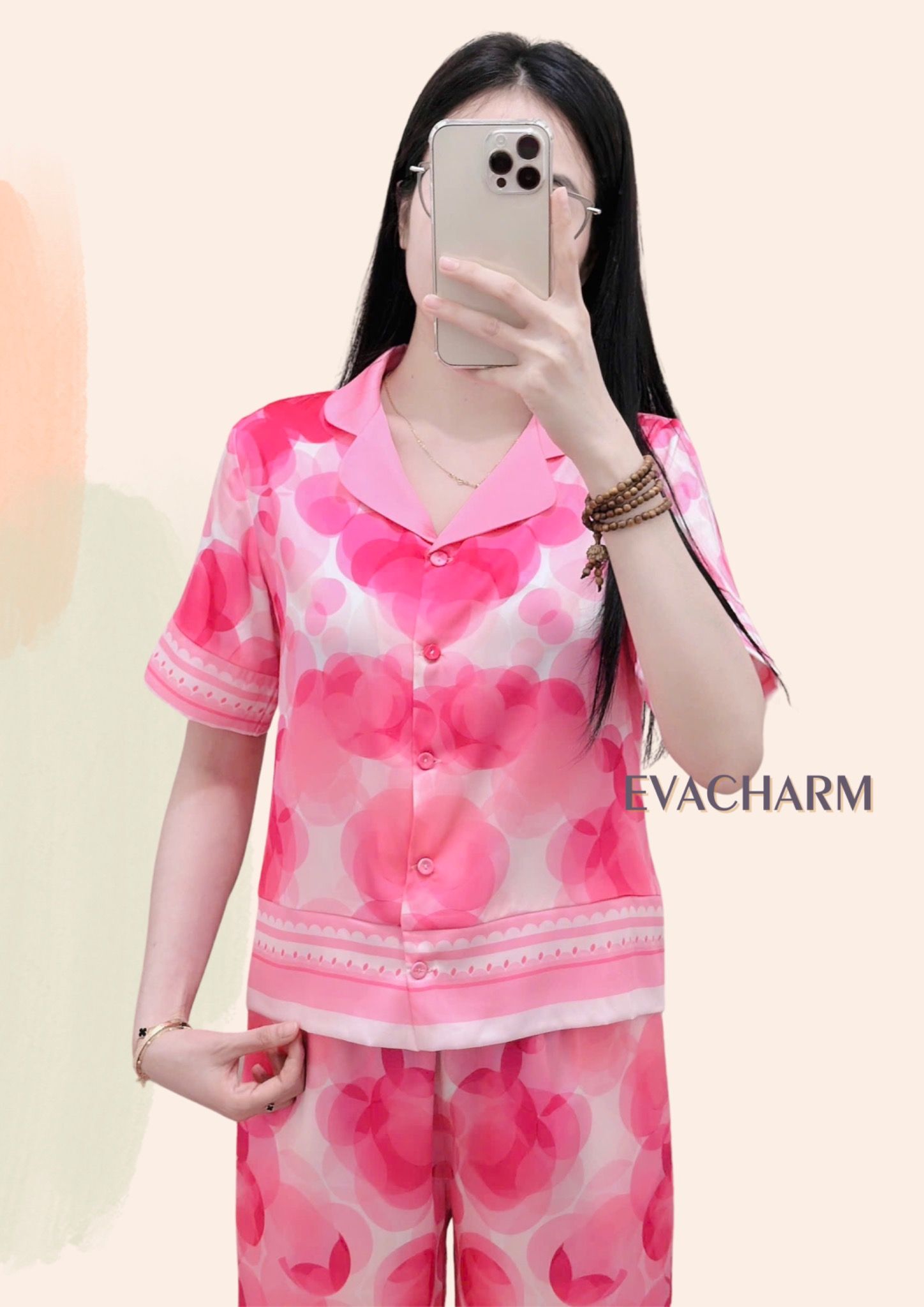 Bộ lụa Pháp tay ngắn quần dài