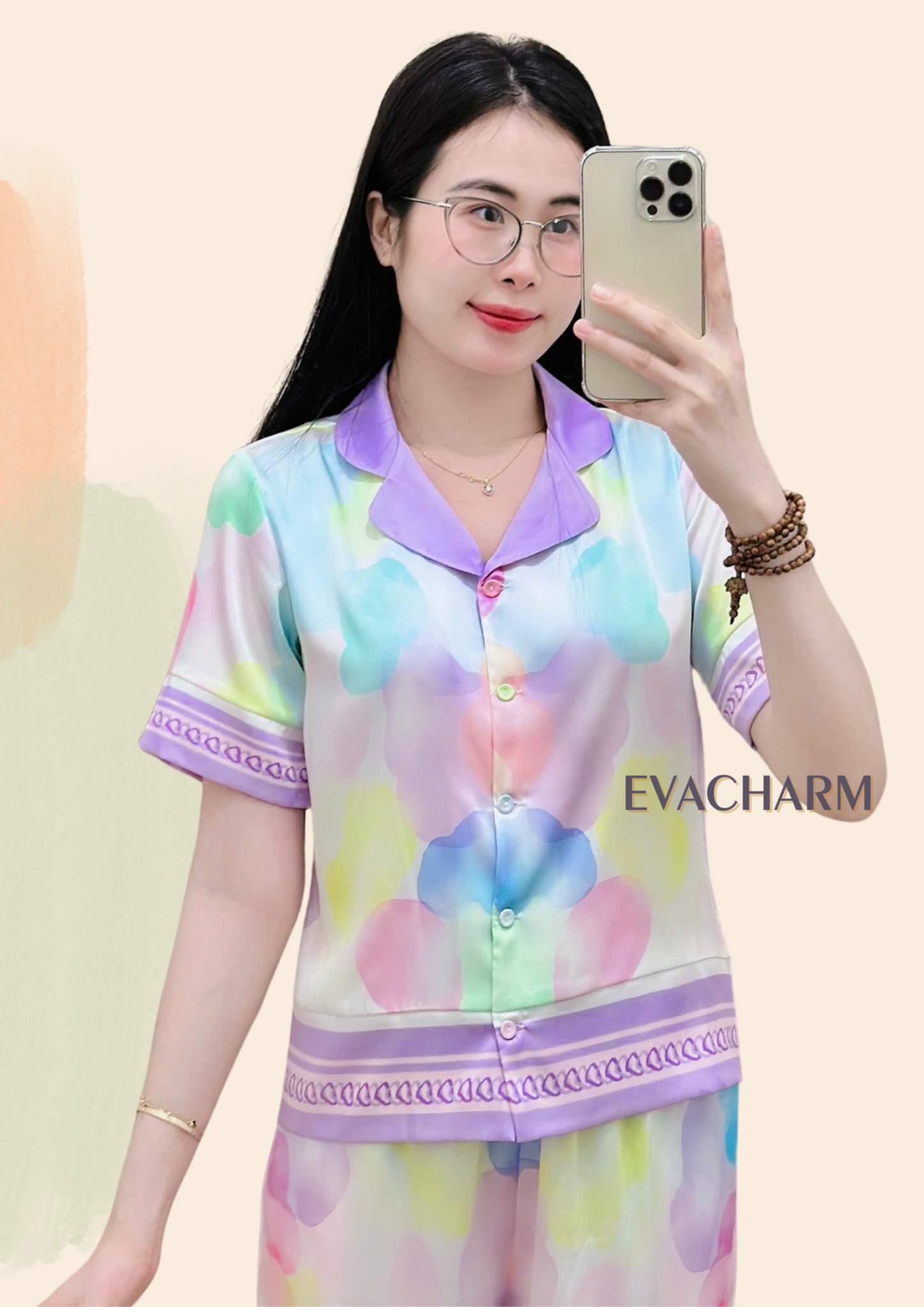 Bộ lụa Pháp tay ngắn quần dài