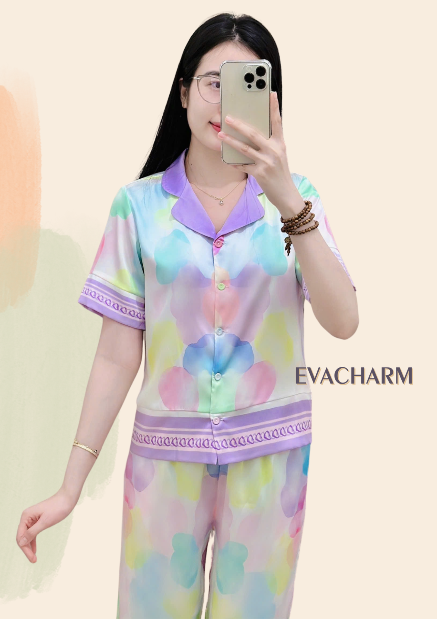 Bộ lụa Pháp tay ngắn quần dài