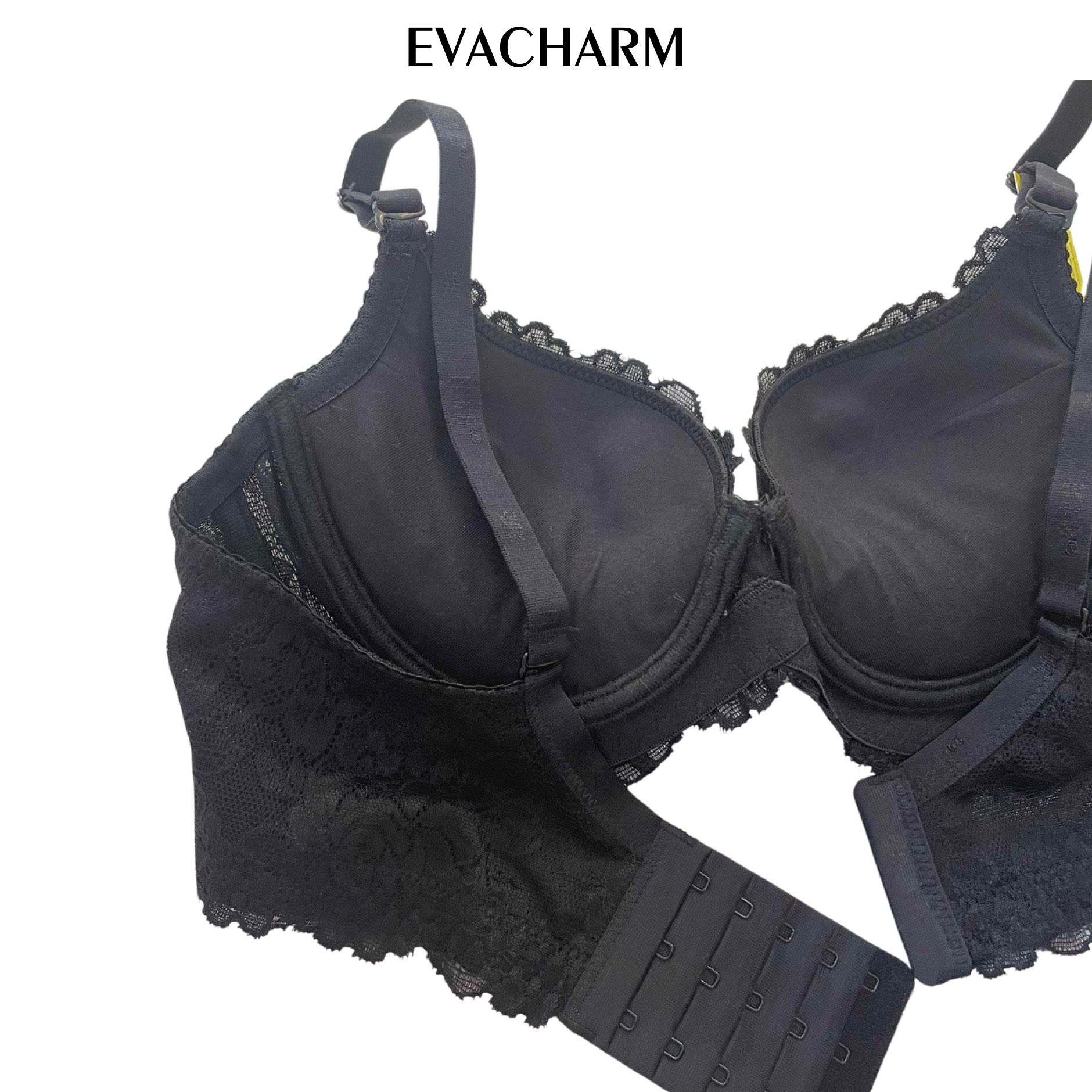 Áo ngực ren mút đệm vừa nâng ngực bản to 3 chấu cài