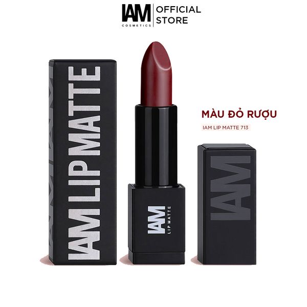  Son thỏi IAM LIP MATTE - Màu Đỏ Rượu Vang - MERLOT 713 