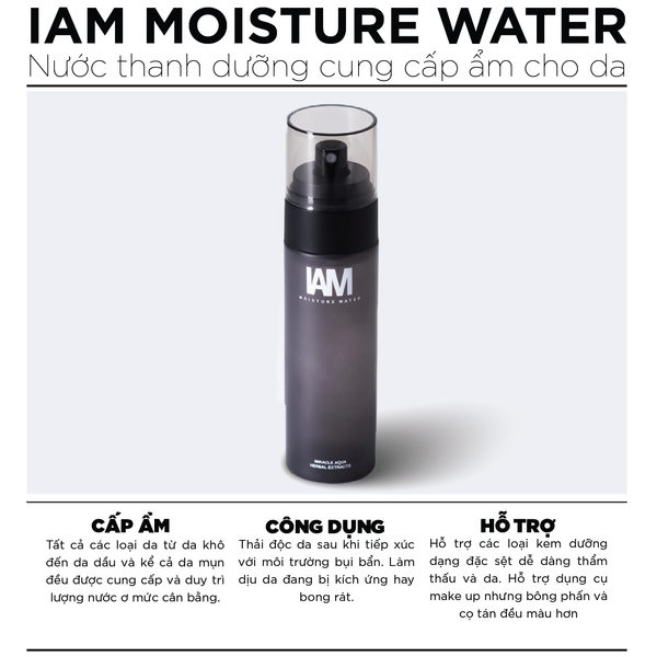  Nước Thanh Dưỡng Da Mặt IAM MOISTURE WATER 90ml 