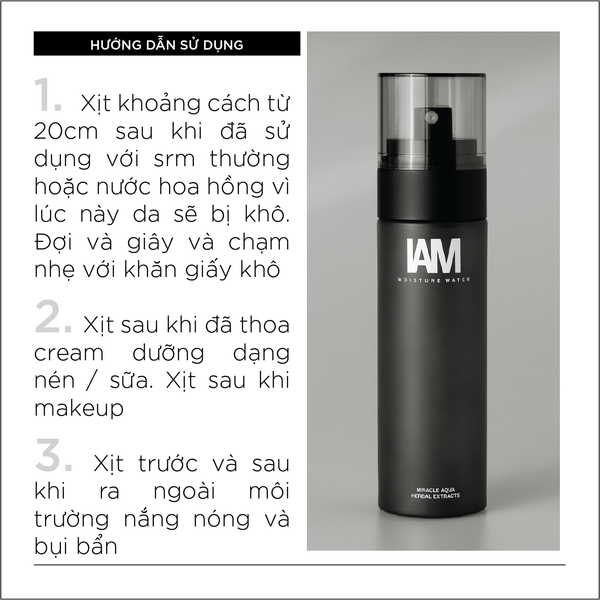  Nước Thanh Dưỡng Da Mặt IAM MOISTURE WATER 90ml 