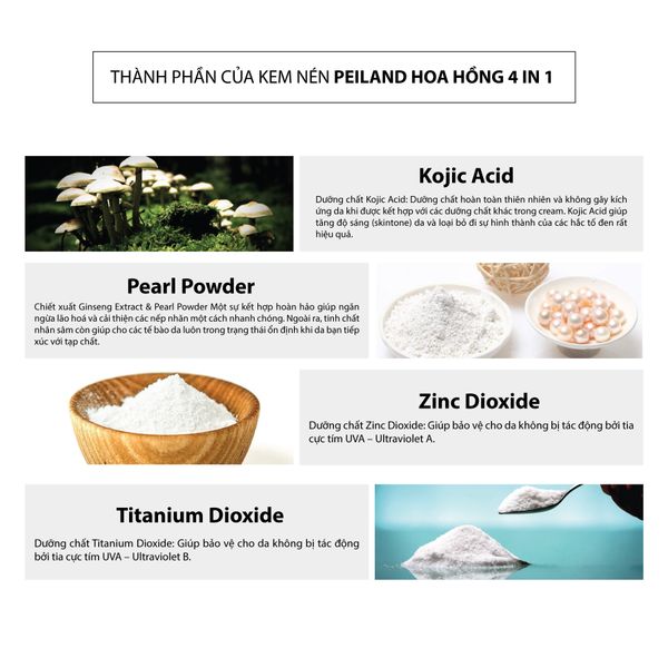  Kem Nén Peiland Hoa Hồng 4 in 1 