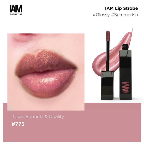  Son bóng có nhũ, dưỡng ẩm và tạo màu cho môi IAM Lip Strobe 3.8G 