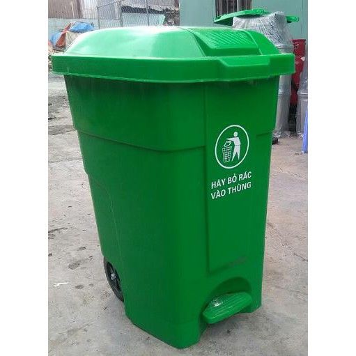 Thùng rác công cộng 70 lít đạp chân