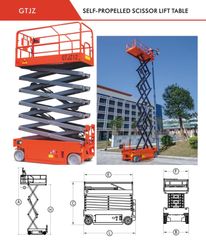 Thang nâng ziczac tự hành GTJZ tải trọng 320kg nâng cao 15.7m