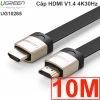 Dây cáp 2 đầu HDMI bọc kẽm V1.4 4K30Hz dẹt mỏng Ugreen 1M 1.5M 2M 3M 5M 8M 10M