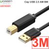 Cáp USB AM-BM dùng cho Máy in Máy scan Máy Photo 1M 1.5M 2M 3M 5M Ugreen