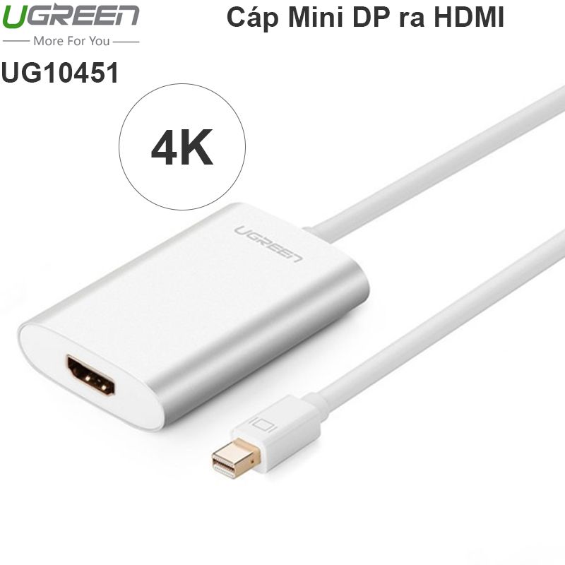 Mini Displayport to HDMI hỗ trợ 4K Ugreen 10451