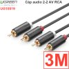 Cáp AV RCA 2 ra 2 AV RCA Ugreen 0.5M 1M 1.5M 2M 3M 5M