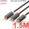 Cáp AV RCA 3 ra 3 AV RCA Ugreen mạ vàng 24K 1.5M 2M 3M 5M