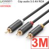 Cáp AV RCA 3 ra 3 AV RCA Ugreen mạ vàng 24K 1.5M 2M 3M 5M