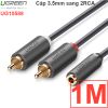 Cáp Audio 3.5mm Female to 2RCA Male UGREEN mạ vàng 24K 0.25M 1M 1.5M 2M 3M