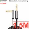 Cáp Audio âm thanh 3.5mm bẻ góc Ugreen 0.5M 1M 1.5M 2M 3M 5M (dẹt mỏng màu đen)