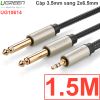 Cáp âm thanh audio 3.5mm sang 2 6.5mm UGREEN 0.5M 1M 1.5M 2M 3M 5M 8M 10M 12M