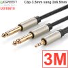 Cáp âm thanh audio 3.5mm sang 2 6.5mm UGREEN 0.5M 1M 1.5M 2M 3M 5M 8M 10M 12M