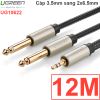 Cáp âm thanh audio 3.5mm sang 2 6.5mm UGREEN 0.5M 1M 1.5M 2M 3M 5M 8M 10M 12M