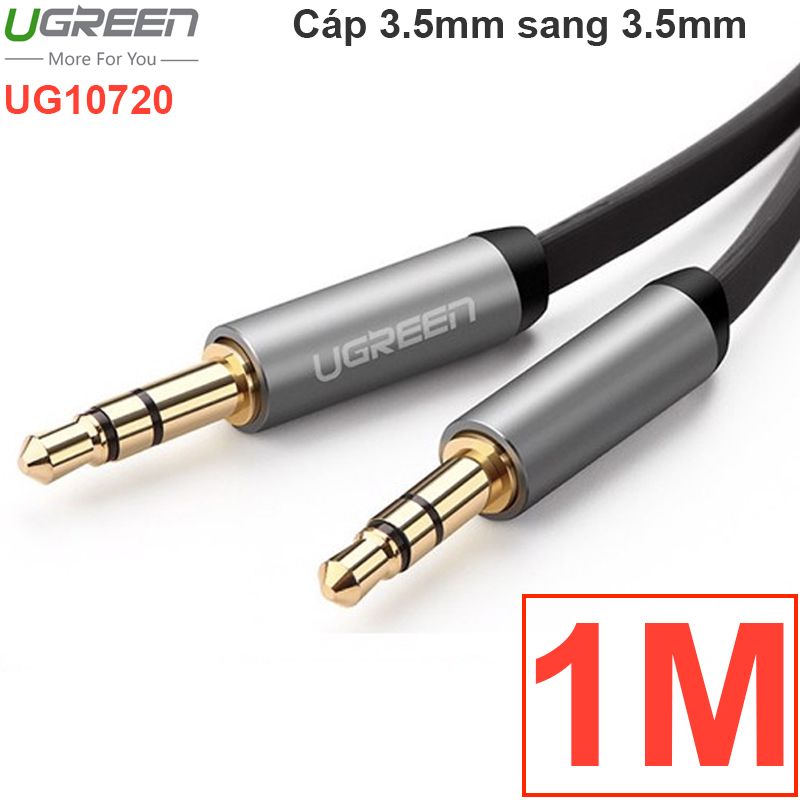  Cáp Audio 3.5mm Ugreen 0.5M 1M 1.5M 2M 3M 5M dây mỏng dẹp 