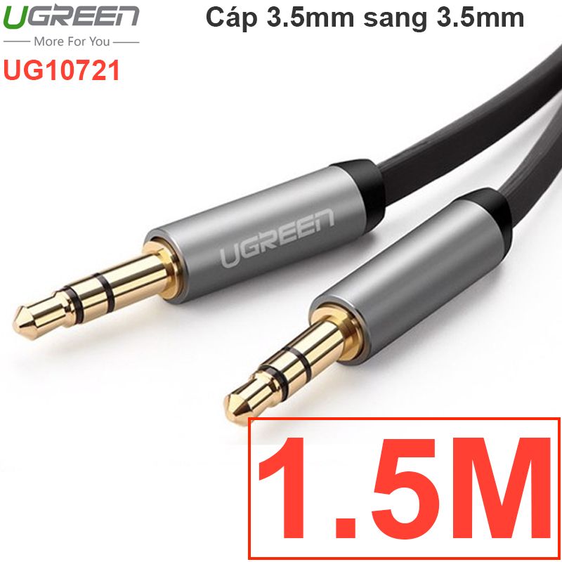  Cáp Audio 3.5mm Ugreen 0.5M 1M 1.5M 2M 3M 5M dây mỏng dẹp 