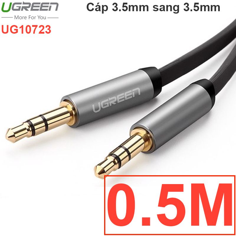  Cáp Audio 3.5mm Ugreen 0.5M 1M 1.5M 2M 3M 5M dây mỏng dẹp 