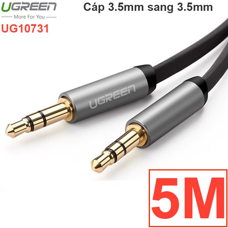  Cáp Audio 3.5mm Ugreen 0.5M 1M 1.5M 2M 3M 5M dây mỏng dẹp 