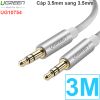 Cáp audio 3.5mm UGREEN mạ vàng 24K 0.5M 1M 2M 3M 5M (tròn màu trắng)