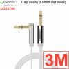 Cáp Audio âm thanh 3.5mm bẻ góc Ugreen 0.5M 1M 1.5M 2M 3M 5M (dẹt mỏng màu trắng)