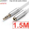 Cáp audio 3.5mm nối dài 0.5M 1M 1.5M 2M 3M 5M Ugreen (màu trắng)