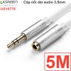 Cáp audio 3.5mm nối dài 0.5M 1M 1.5M 2M 3M 5M Ugreen (màu trắng)