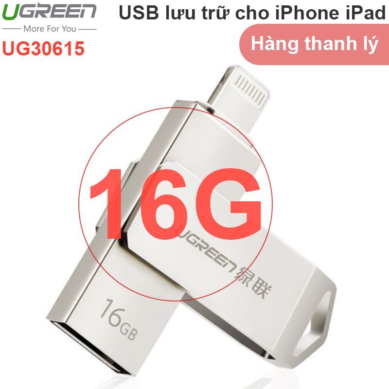  USB lưu trữ dữ liệu cho iPhone iPad iPod 64GB Ugreen 30617 - USB lightning 64G 