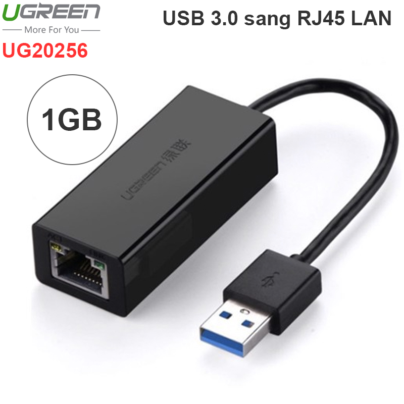 USB 3.0 sang LAN RJ45 Gigabit Ugreen 20256