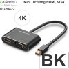 Mini Displayport to HDMI và VGA Ugreen 20422 hỗ trợ 4K