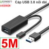 Cáp nối dài USB 3.0 1 đầu đực 1 đầu cái 5M I 10M hỗ trợ cấp nguồn 5V Ugreen 20826 20827