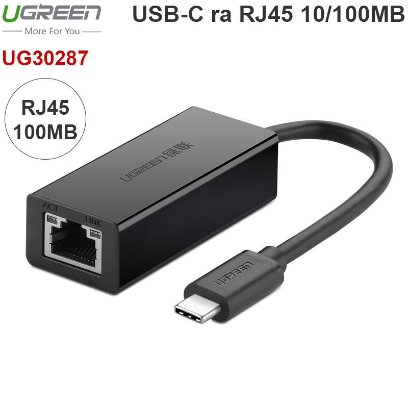 USB 3.1 Type C 10/100Mbps Ethernet Adapter UGREEN 30287
