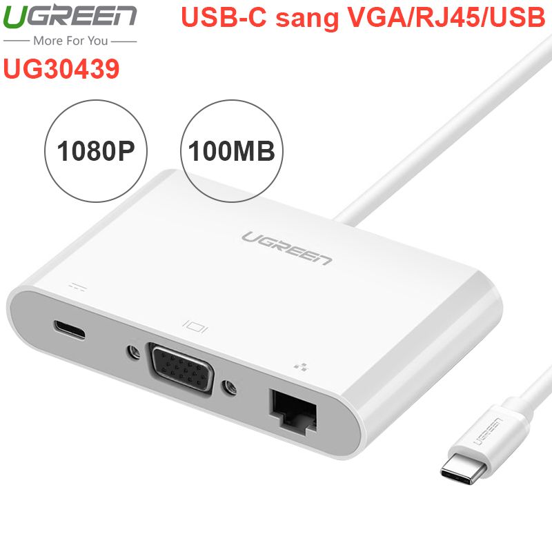 USB-C ra VGA LAN USB 3.0 1 port USB 2.0 1 port UGREEN 30439