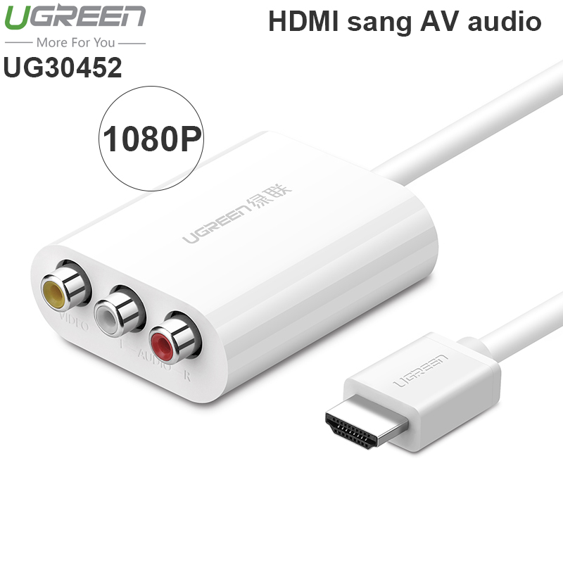 Cáp chuyển HDMI sang AV audio adapter 1 mét UGREEN 30452