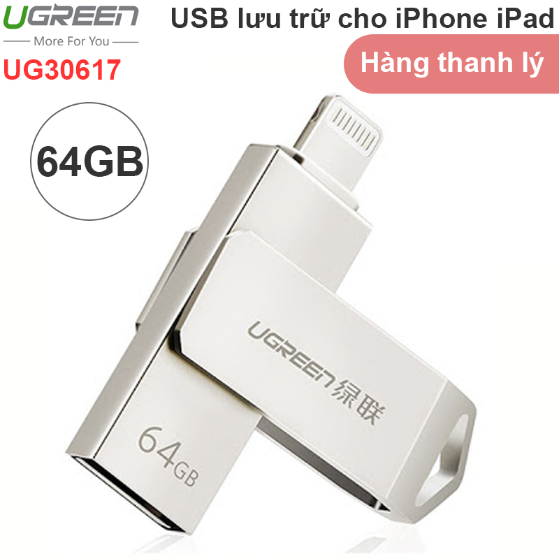 USB lưu trữ dữ liệu cho iPhone iPad iPod 64GB Ugreen 30617 - USB lightning 64G