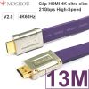 Cáp HDMI 4K 60Hz Ultra flat 21Gbps siêu chống nhiễu Moshou L1800 3M 8M 12M 13M