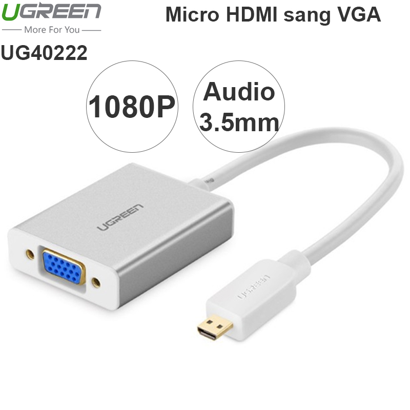 Micro HDMI to VGA Audio converter Ugreen 40222 1080P