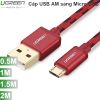 Cáp sạc Điện thoại Smartphone TAB USB AM sang Micro USB bọc nilon Ugreen 0.5M 1M 1.5M 2M