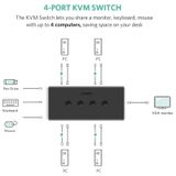  KVM switch 4 cổng - Chuyển 4 CPU Laptop ra 1 màn hình điều khiển chuột bàn phím Ugreen 50280 